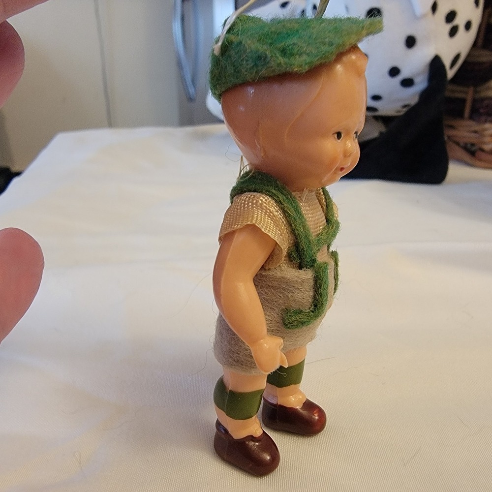 Vintage German Doll With Felt Clothes - Picture 3 of 4